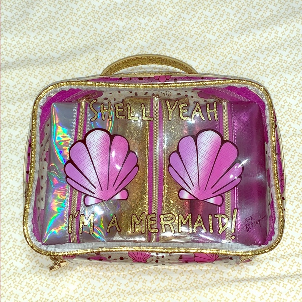 Betsey Johnson make up bag with smaller bags